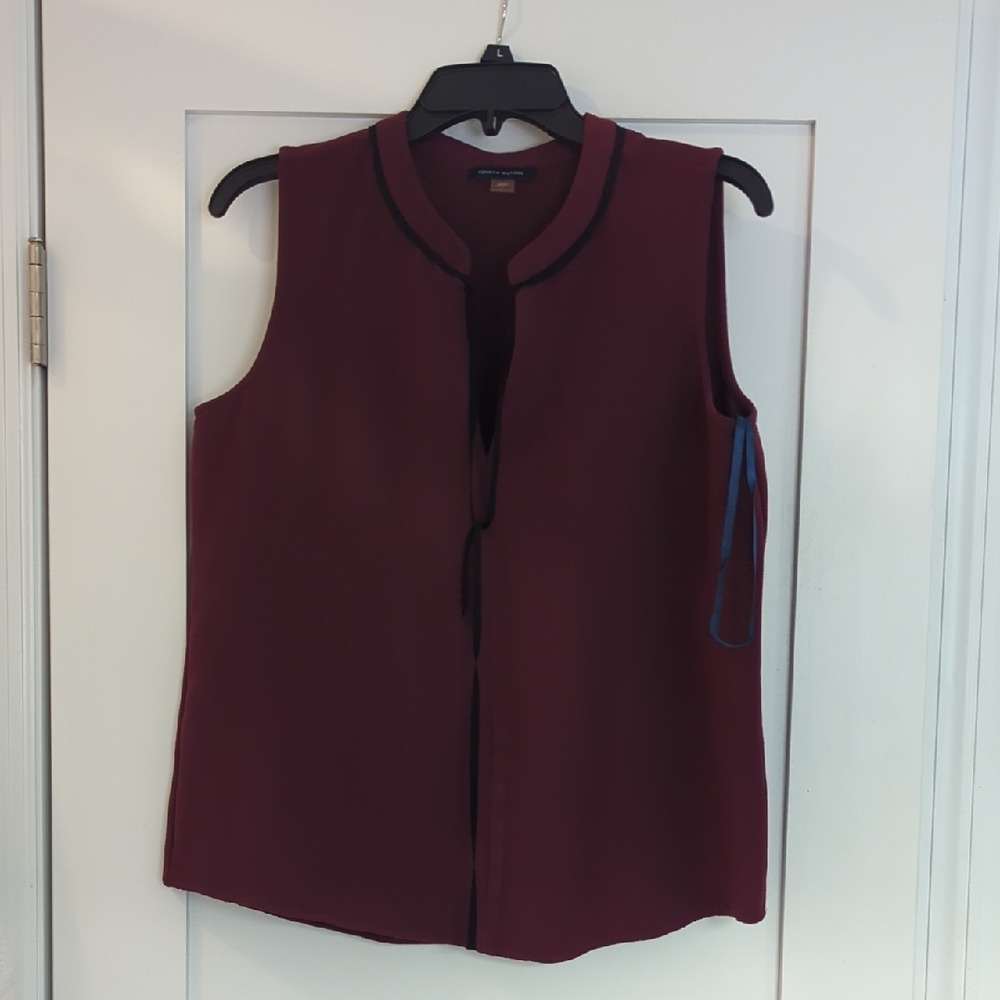 Tommy Hilfiger Burgundy Sleeveless Blouse